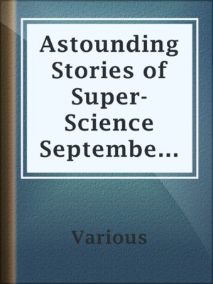 cover image of Astounding Stories of Super-Science September 1930